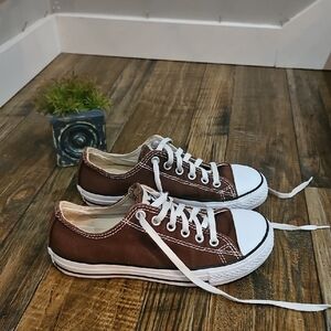 Converse All Star Brown Tweed Sneakers. Unisex M-7 W-8.5